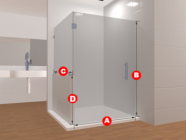 Shower with Knee Wall  Frameless Corner Shower Enclosures