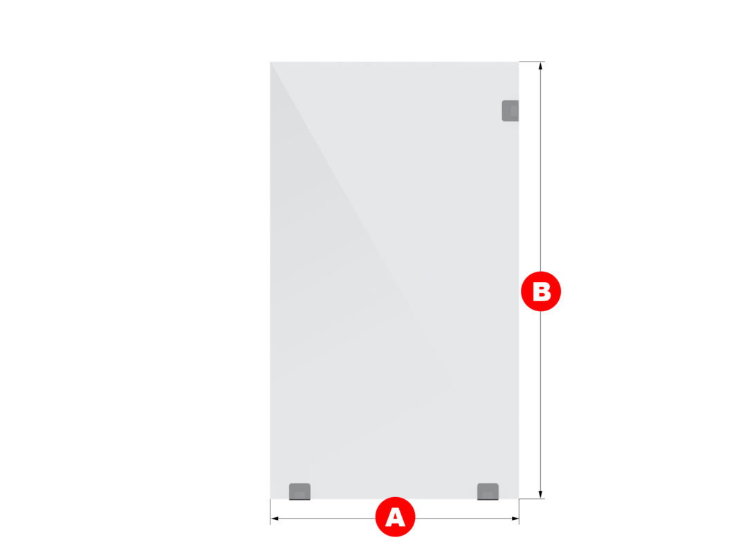 Rectangular Frameless Glass Shower Enclosure