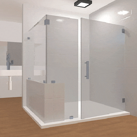 90 Degree Frameless Glass Showers Style - Glass Shower Direct