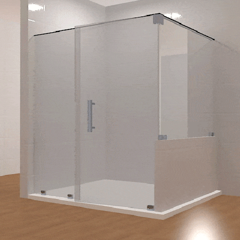 90 Degree Frameless Glass Showers Style - Glass Shower Direct