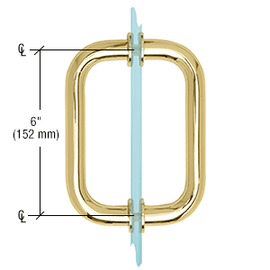 6 Inch Polished Brass Door Pull