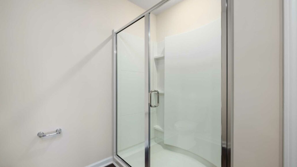 framed glass doors for shower area